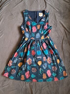 ModCloth Rocks and Crystals Print Sleeveless Dress